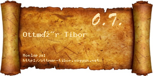 Ottmár Tibor névjegykártya
